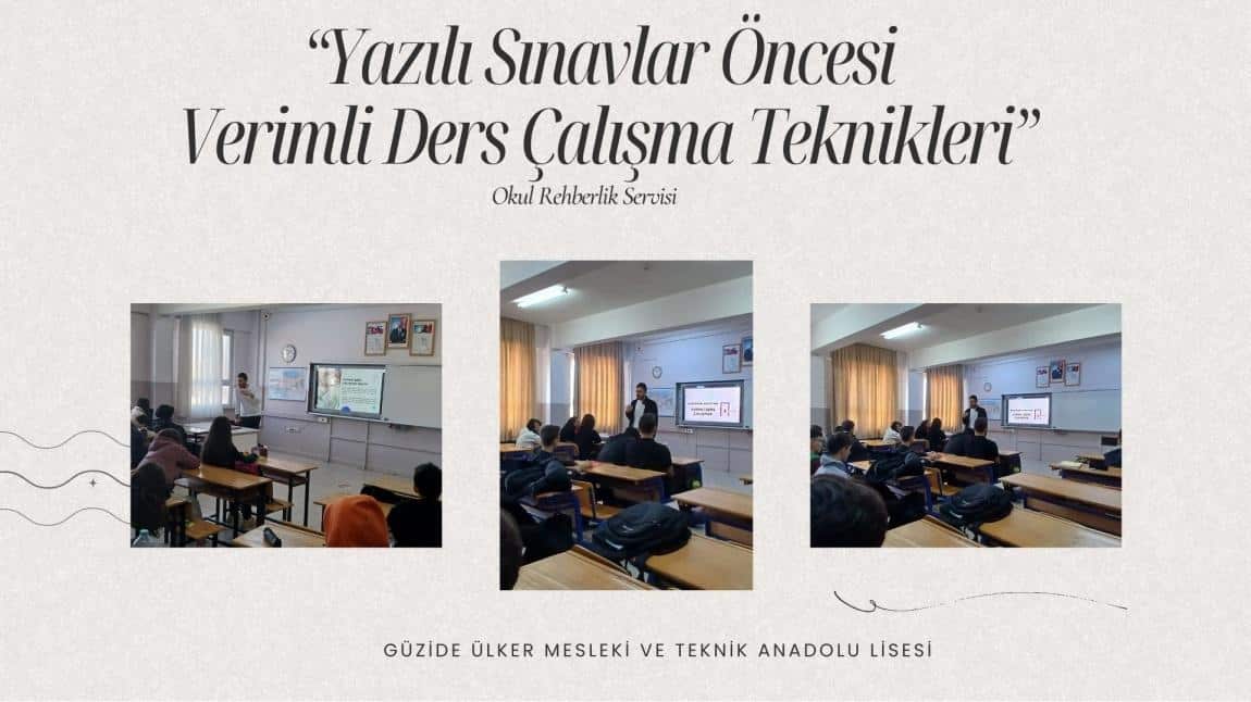 10. Sınıf Öğrencilerimiz Yazılı Sınavlar Öncesi Verimli Ders Çalışma Teknikleri Konulu Seminere Katıldılar