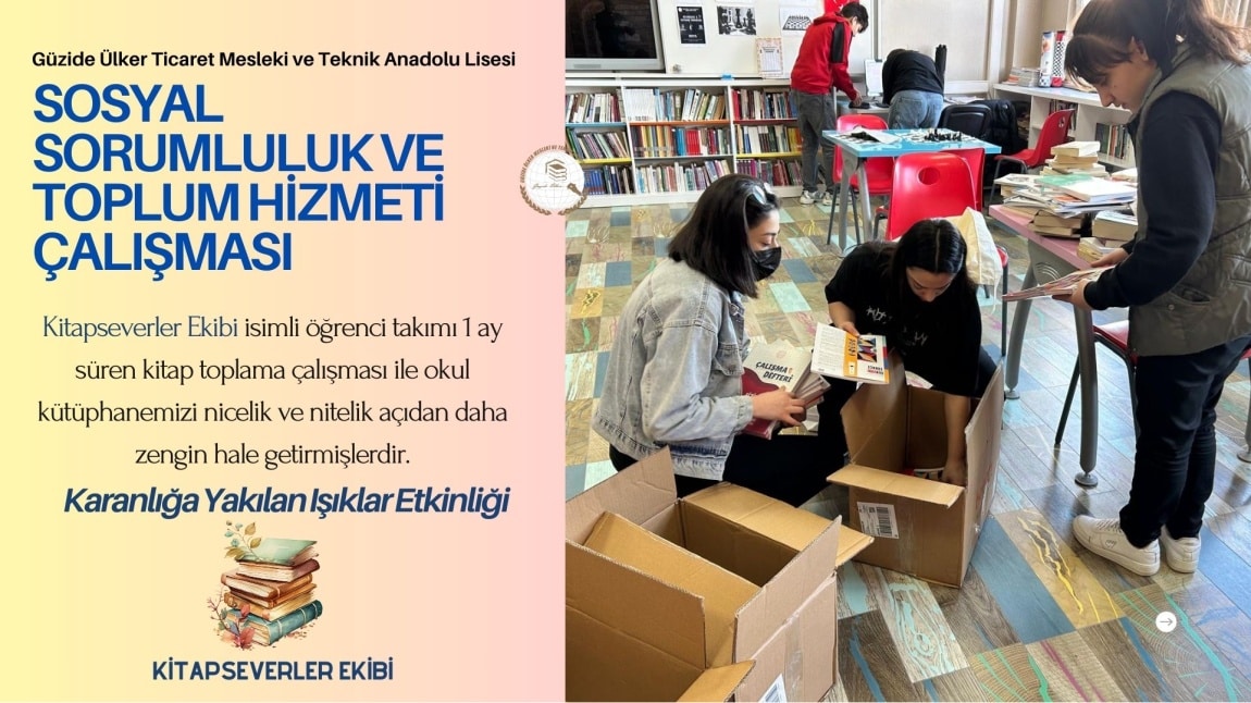 Sosyal Sorumluluk Programı Kapsamında Kültür ve Edebiyat Kulübü Öğrencilerimiz Okul Kütüphanemiz İçin Kitap Toplama Kampanyası Düzenlediler