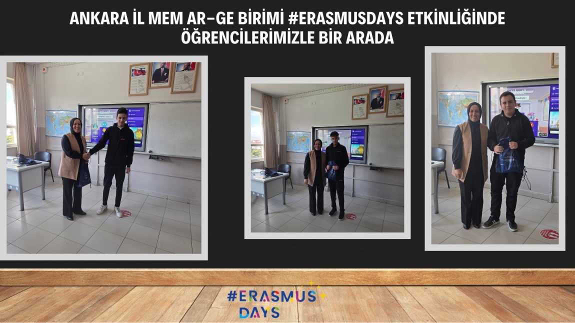 Ankara İl MEM AR-GE Birimi #ErasmusDays Etkinliğinde Öğrencilerimizle Bir Arada